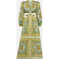 Zimmermann Halcyon cutout paisley midi dress multicoloured