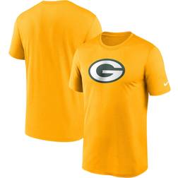 Nike Men's Green Bay Packers Legend Logo Gold T-Shirt, Medium, Yellow