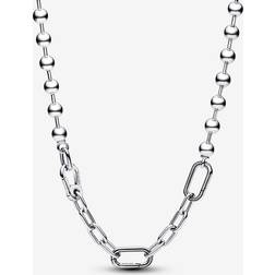 Pandora ME Metal Bead & Link Chain Necklace Silver 17.7 in