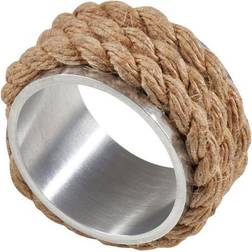 Saro Lifestyle Aluminum With Rope Napkin Ring