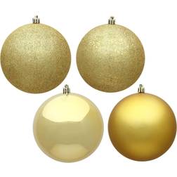 Vickerman 315767 6" Gold Glitter Sequin Ball Christmas Tree Ornament