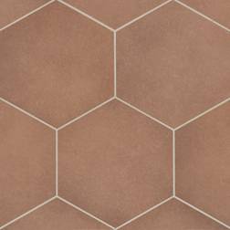 Bedrosians Makoto Hexagon Matte Umi Terracotta Porcelain Floor Tile 10.76 sq. ft./Case