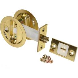 Johnson Hardware Brass Pocket Door Privacy Lock