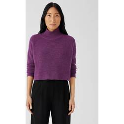 Eileen Fisher Turtleneck Top Plum Blossom Women's Clothing Burgundy