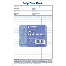 Tops Daily Employee Time and Job Sheet 6x9.5" 100 Sheets 2-pack