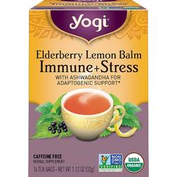 Yogi Elderberry Lemon Balm Immune + Stress Tea 16 1