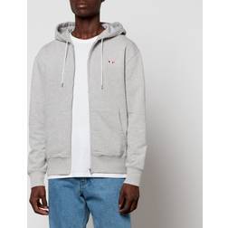 Maison Kitsuné Gray Tricolor Fox Hoodie