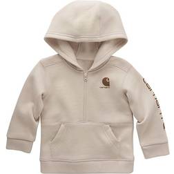 Carhartt Boy's Long Sleeve Half Zip Hooded Sweatshirt - Malt (CA6434)