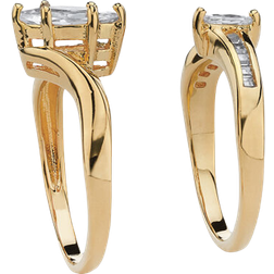 PalmBeach Bridal Ring Set - Gold/Transparent