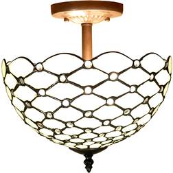 Warehouse of Tiffany Goldtone Byanca Ceiling Flush Light