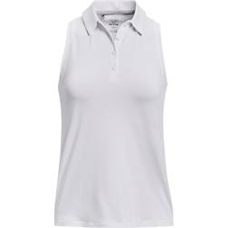 Under Armour Playoff Womens Sleeveless Golf Polo, WHITE