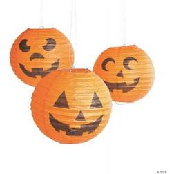 Fun Express Jack-o'-lantern hanging paper lantern halloween decorations