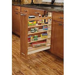 Rev-A-Shelf 448 Series 5 Inch Pull Out Cabinet Organizer with Natural Wood