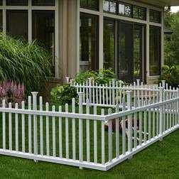 Zippity outdoor products zp19001 no dig madison vinyl picket fence, white, 30