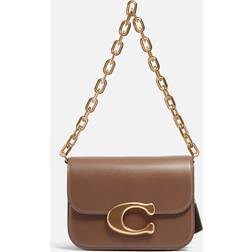 Coach Idol Crossbody Leather Dark Stone brown