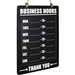 Excello Global Business Hours Hanging Erasable Chalk Sign