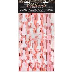 Little Genie Glitterati Foil Curtain Rose Gold