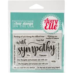 Avery elle ae1624 clear stamp set 4"x3"-with sympathy