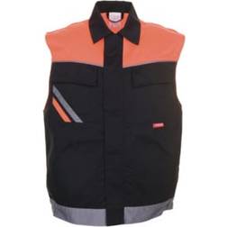 Planam Weste Visline schwarz/orange/zink