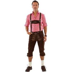 Hisab Joker Oktoberfest Lederhosen Deluxe Brune