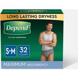 Depend Fresh Protection Adult Incontinence Underwear for Men Maximum S/M