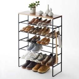 Yamazaki Tier Wood Top Holds 18 to 21 Shoe Rack