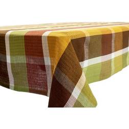 Bed Bath & Beyond Linens Farm Plaid Tablecloth Brown