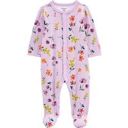 Carter's Baby Floral Snap-Up Footie Sleep & Play Pajamas - Purple