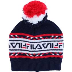 Fila Adult Knit Logo Winter Beanie Hat with Pom