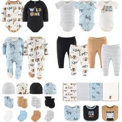 The Peanutshell Safari Baby Unisex 30-pc. Baby Clothing Set, Newborn-3 Months, Gray Gray