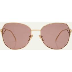 Prada Blue Light Blocking Round Metal GOLD