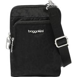 Baggallini Securtex Anti-Theft Activity Crossbody Bag - Black Cheetah