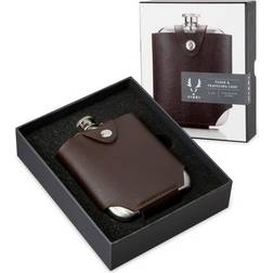 Viski Admiral Flask & Traveling Case Stainless Steel 5.0 1.2 Hip Flask