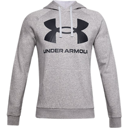 Under Armour Men's Rival Fleece Big Logo Hoodie - Mod Grey Light Heather/Black