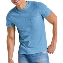 Hanes Men's Originals Tri-Blend Pocket T-shirt - Blue Jay Heather