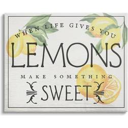 Stupell Industries Life Gives Lemons Bold Citrus Fruit Sign Graphic Gallery Wrapped Wall Decor