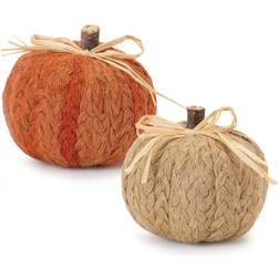 Melrose of 2 Braided Pumpkin Thanksgiving Basket