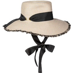 Eric Javits Aruba Hat - Cream/Black