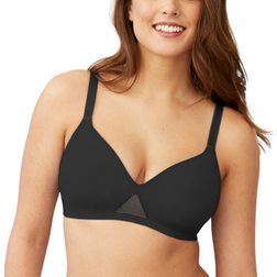 Hanes Oh So Light Comfort Wireless Bra - Black/Nude