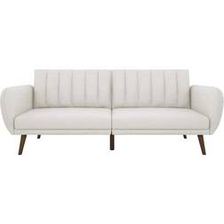 Novogratz Brittany Futon Cool Gray Sofa 81.5" 3 Seater