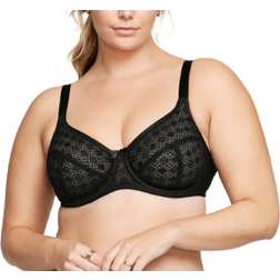 Glamorise Lace Comfort WonderWire Bra - Black