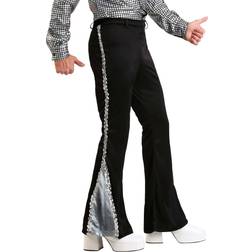 Fun Costumes Men's Silver Sequin Plus Disco Pants Black/Gray 2X