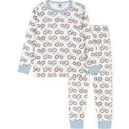 Petit Bateau Children's Unisex Tractor Cotton Pyjamas - Marshmallow White /Multico (A082701040)