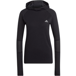 Adidas X-City Running Long Sleeve Sweatshirt - Black/Carbon/Beam Orange