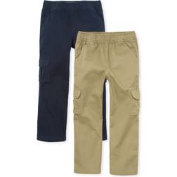 The Children's Place Boy's Pull On Cargo Pant 2-pack - Flax/New Navy