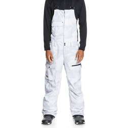 Quiksilver Utility Shell Snow Bib Pants - Snow White Giant Camo