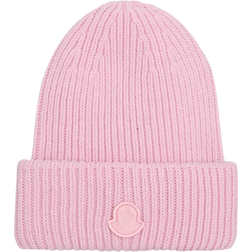 Moncler Logo Wool Beanie - Pink