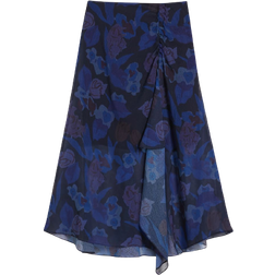 Ted Baker Lexiy Ruched Midi Skirt - Dark Navy