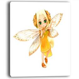 Design Art Fairy Woman Yellow Wall Decor 34x44"