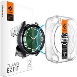 Spigen GLAS.tR EZ Fit Screen Protector for Galaxy Watch 6 Classic 47mm 2-Pack